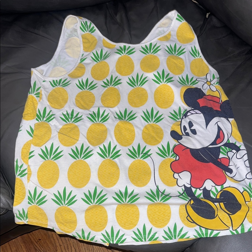 Disney Minnie Mouse Pineapple Kids Tank Top - Yellow and Red